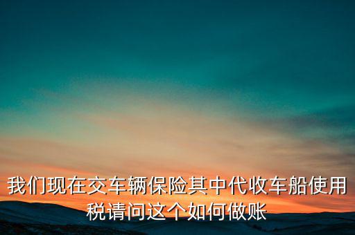 我們現在交車輛保險其中代收車船使用稅請問這個如何做賬