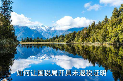 如何開具未退稅證明，如何申請生產企業出口未退稅證明