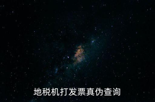 地稅機打發票真偽查詢