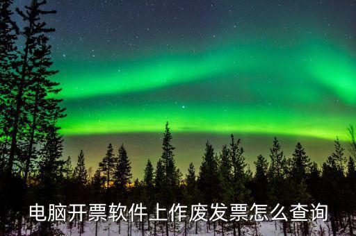 電腦開(kāi)票軟件上作廢發(fā)票怎么查詢(xún)