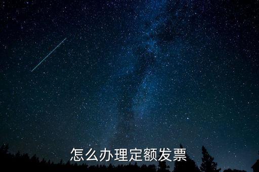 怎么辦理定額發票