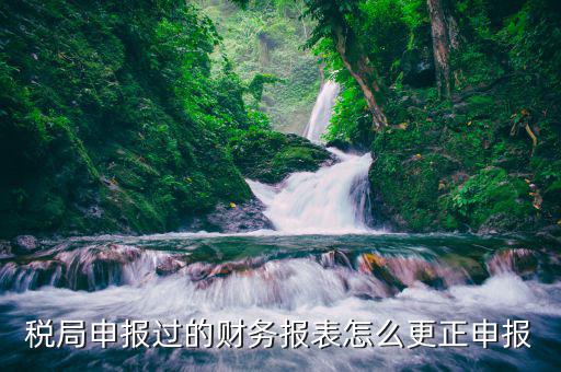 稅局申報過的財務報表怎么更正申報
