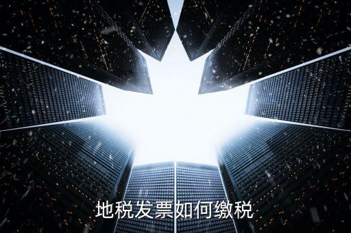 地稅發票如何繳稅