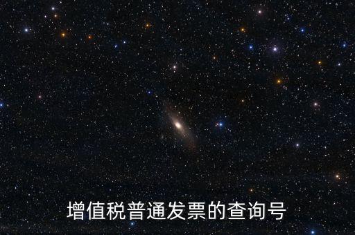 增值稅普通發票的查詢號