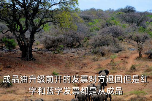 成品油升級前開的發票對方退回但是紅字和藍字發票都是從成品