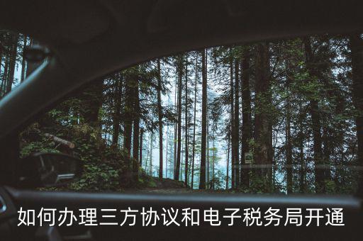 如何辦理三方協議和電子稅務局開通