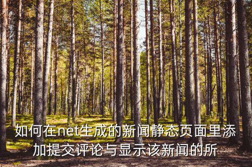 如何在net生成的新聞靜態頁面里添加提交評論與顯示該新聞的所