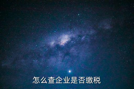 怎么查企業是否繳稅