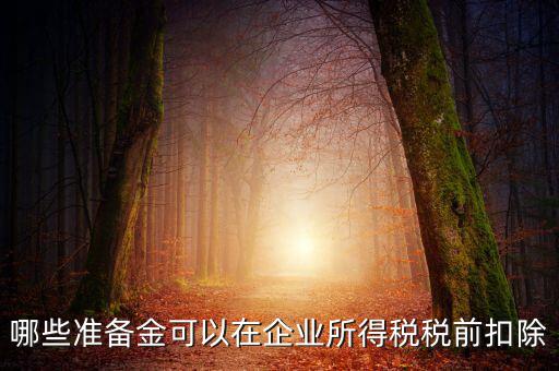 金融企業貸款損失準備金如何稅前扣除，哪些準備金可以在企業所得稅稅前扣除