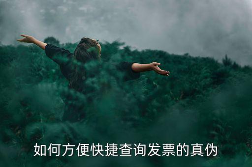 如何方便快捷查詢發票的真偽