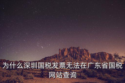 為什么深圳國稅發票無法在廣東省國稅網站查詢