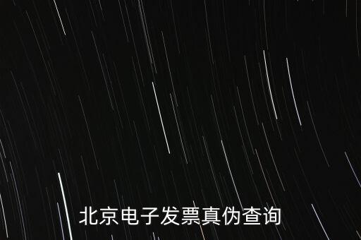 北京電子發票真偽查詢