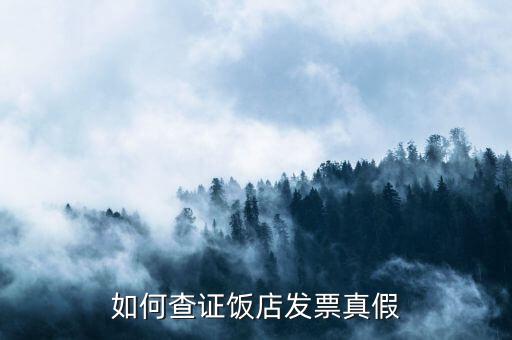 如何查證飯店發票真假