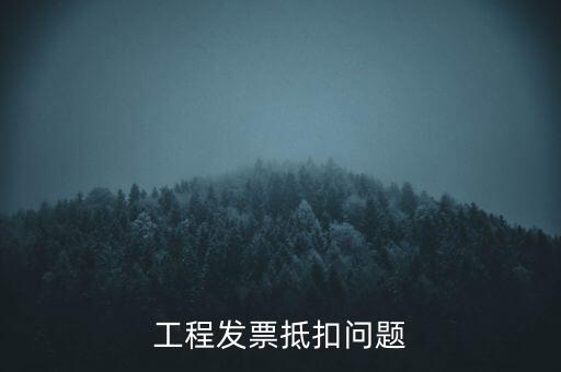 工程發票抵扣問題