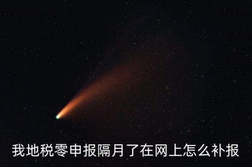 我地稅零申報隔月了在網上怎么補報