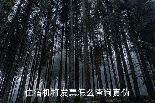 住宿機打發票怎么查詢真偽