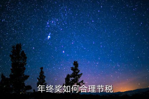  年終獎如何合理節稅
