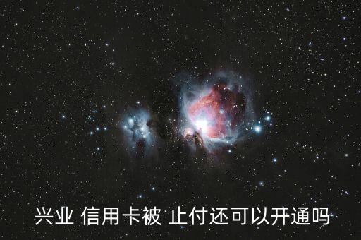  興業 信用卡被 止付還可以開通嗎