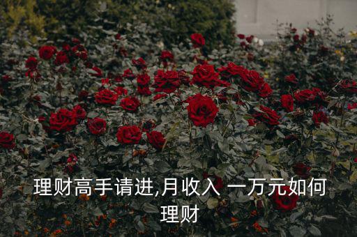 月入一萬怎么理財,你可以借鑒一下理財規劃