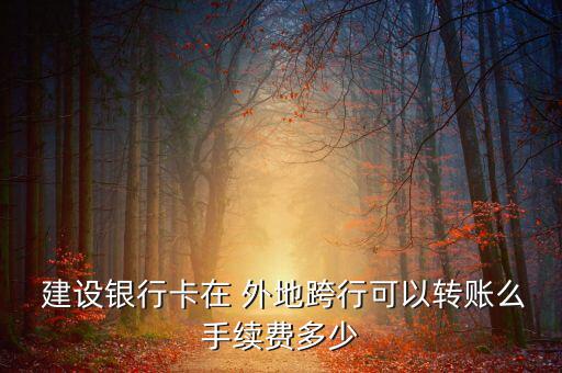 現金在建設銀行怎么外地打錢,如何在銀行外地跨行轉賬?