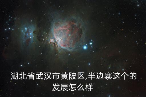  湖北省武漢市黃陂區,半邊寨這個的發展怎么樣