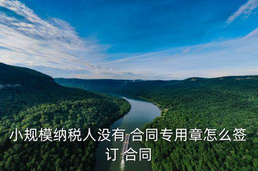 小規(guī)模納稅人沒(méi)有 合同專(zhuān)用章怎么簽訂 合同