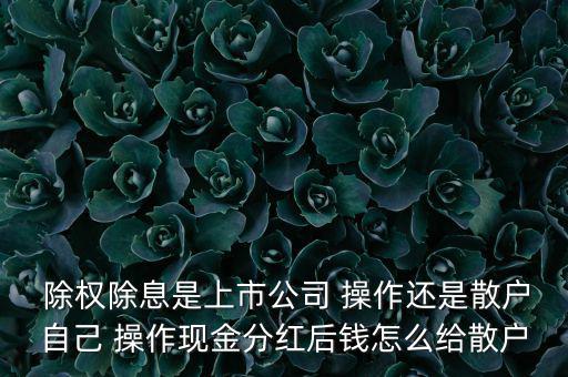  除權除息是上市公司 操作還是散戶自己 操作現金分紅后錢怎么給散戶