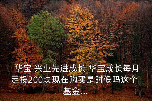 華寶興業基金管理有限公司怎么樣,四大理財新指南
