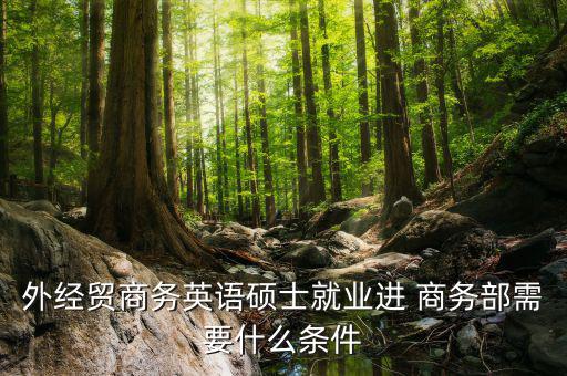 外經貿商務英語碩士就業進 商務部需要什么條件