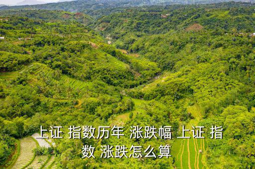  上證 指數歷年 漲跌幅 上證 指數 漲跌怎么算