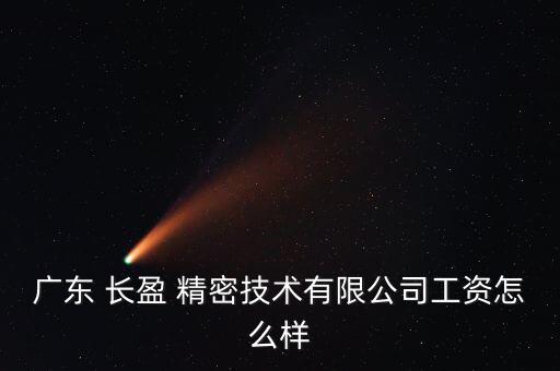 廣東 長盈 精密技術有限公司工資怎么樣