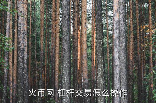 火幣網 杠桿交易怎么操作