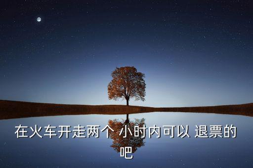 在火車開走兩個 小時內可以 退票的吧