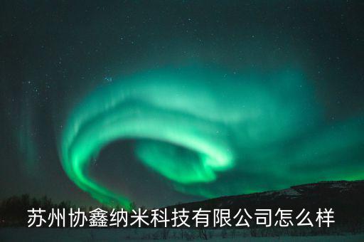 蘇州協鑫納米科技有限公司怎么樣