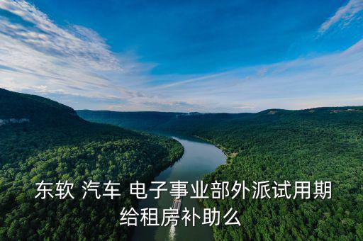  東軟 汽車 電子事業部外派試用期給租房補助么