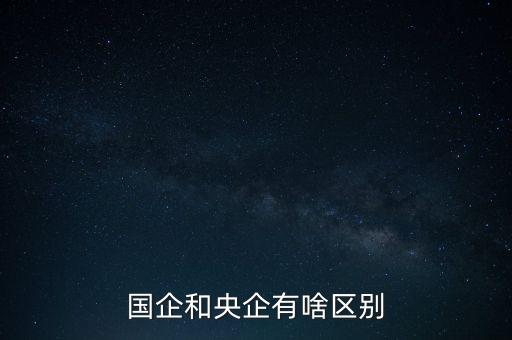 國企和央企有啥區別