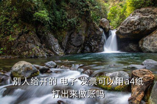 別人給開的 電子 發票可以用a4紙打出來做賬嗎