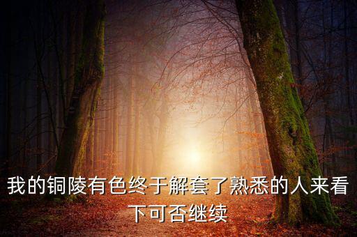 銅陵有色為什么停牌，銅陵有色停牌復(fù)牌后股價(jià)從10幾元到3元多