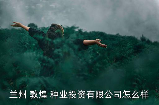 蘭州 敦煌 種業投資有限公司怎么樣