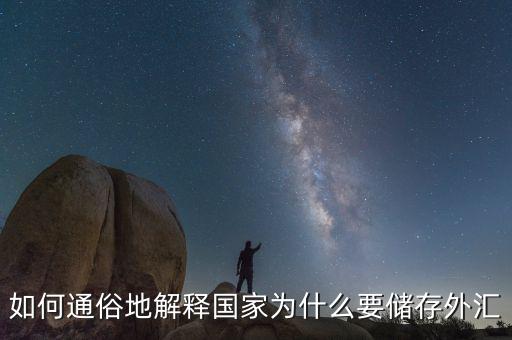 為什么要外匯儲備，為什么要儲存外匯
