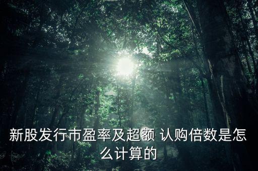 新股發行市盈率及超額 認購倍數是怎么計算的