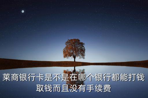 萊商銀行卡是不是在哪個銀行都能打錢取錢而且沒有手續費