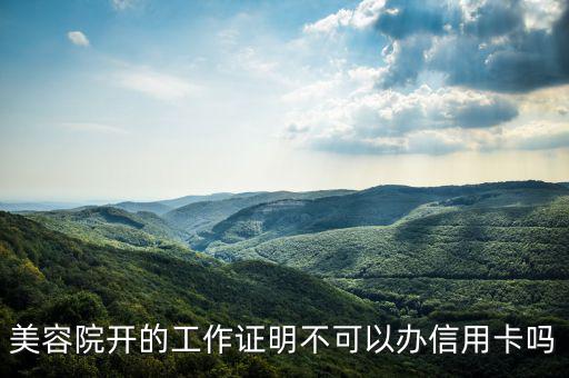 美容院為什么不能辦信用卡，為什么美容行業辦不了信用卡