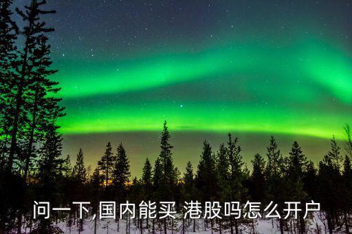 問(wèn)一下,國(guó)內(nèi)能買 港股嗎怎么開戶