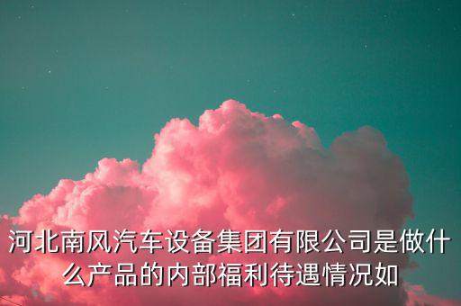河北南風汽車設備集團有限公司是做什么產品的內部福利待遇情況如