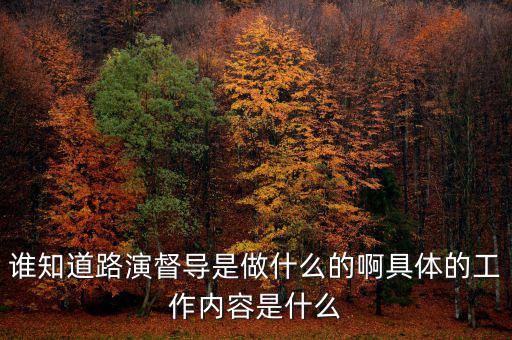 上證路演中心干什么的，誰知道路演督導是做什么的啊具體的工作內容是什么