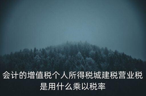 會計的增值稅個人所得稅城建稅營業稅是用什么乘以稅率