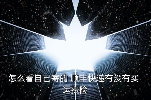 順豐運(yùn)費(fèi)險怎么算
