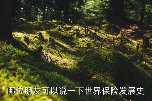 哪位朋友可以說一下世界保險發展史