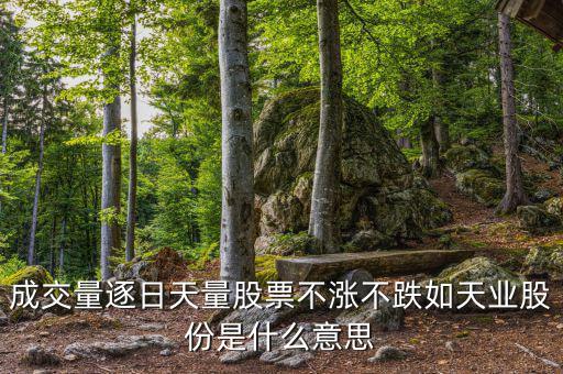 成交量逐日天量股票不漲不跌如天業股份是什么意思